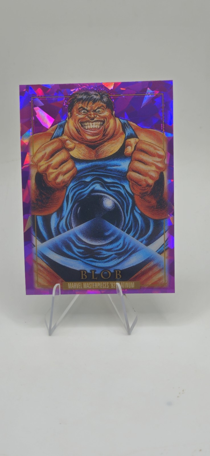 2024 Marvel Masterpieces ’92 Platinum Blob #1 Purple Crystals 