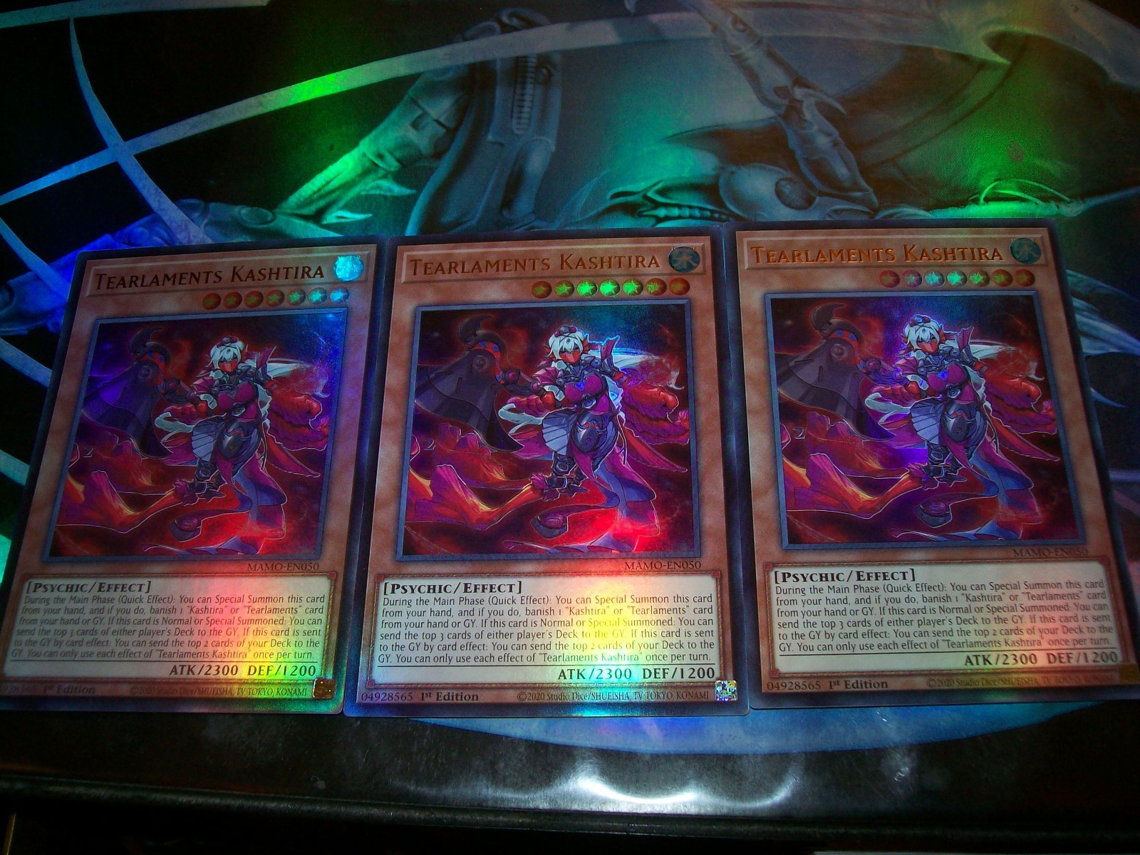 3x Tearlaments Kashtira 1st Edition Ultra Rare MAMO-EN050 Yu-Gi-Oh!