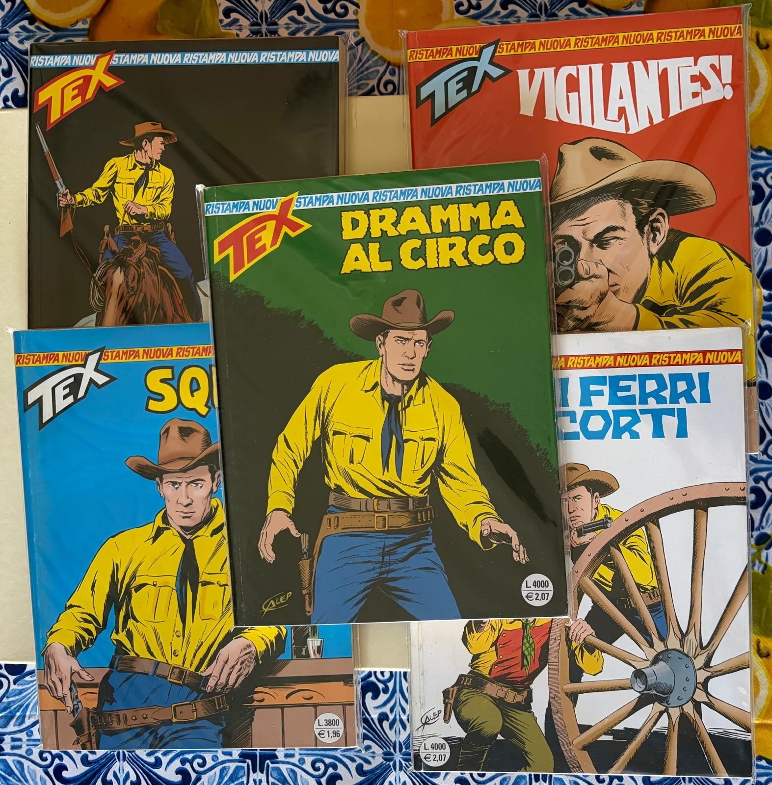 Tex nuova ristampa n.61-62-63-65-66 buone condizioni