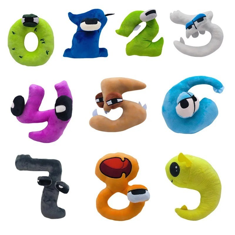 0-9 Number Lore Plush Toy Character Doll Kawaii Stuffed