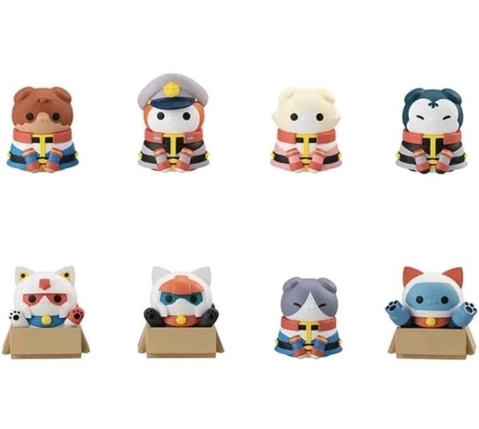 Megahouse Gundam Mega Cat Project Trading Figures 3cm 8 Pack