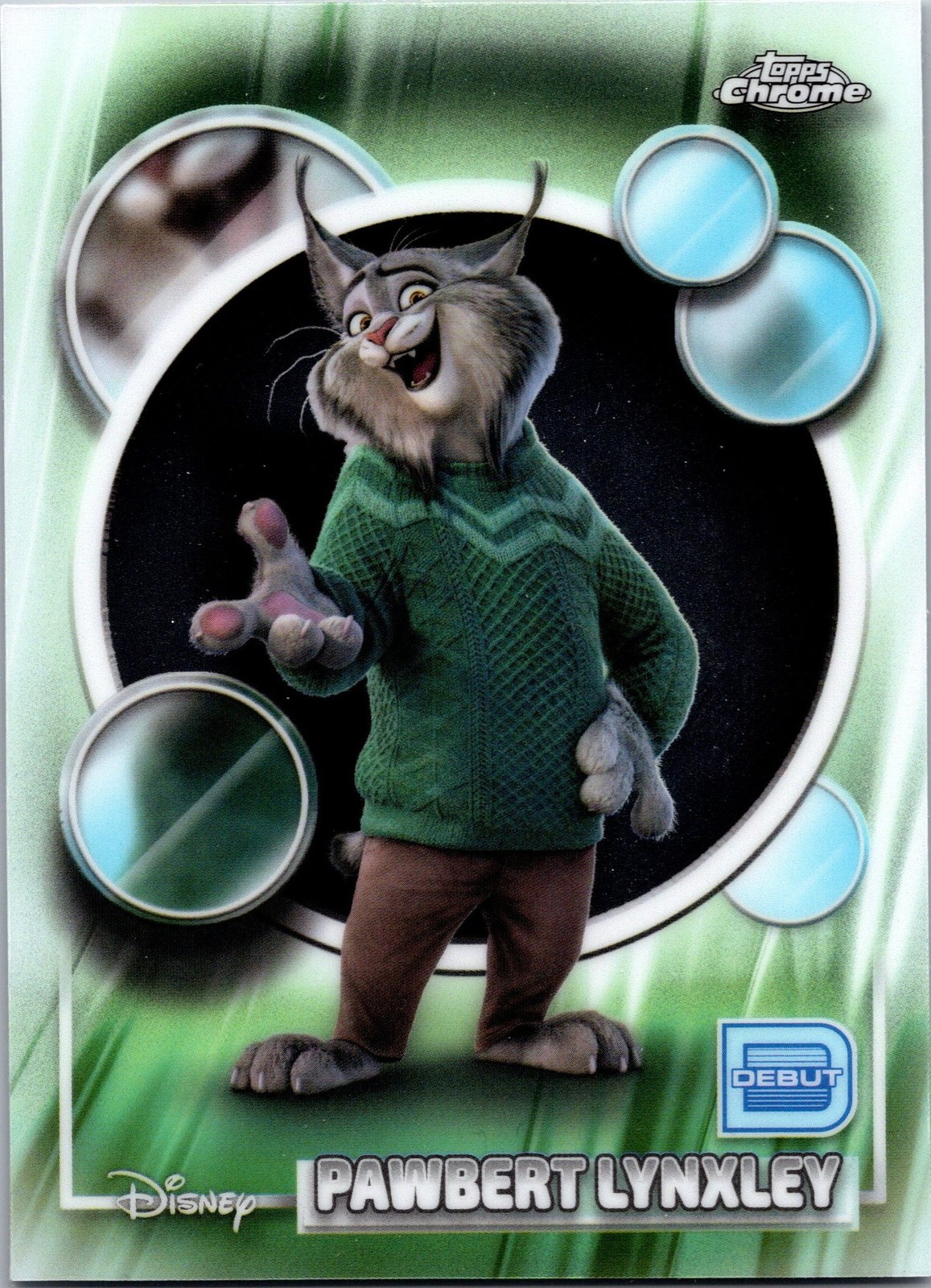 2026 Zootopia Disney Topps Chrome Disney Pawbert Lynxley #71