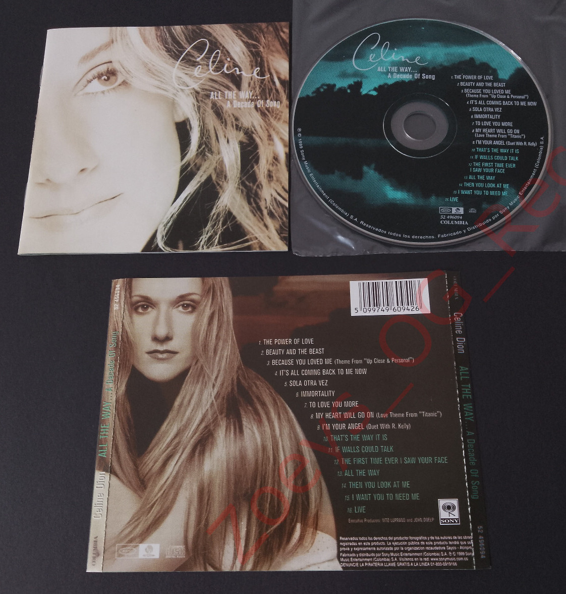 (Import CD) Celine Dion - All The Way A Decade Of Song 1999 - Rare Pressing