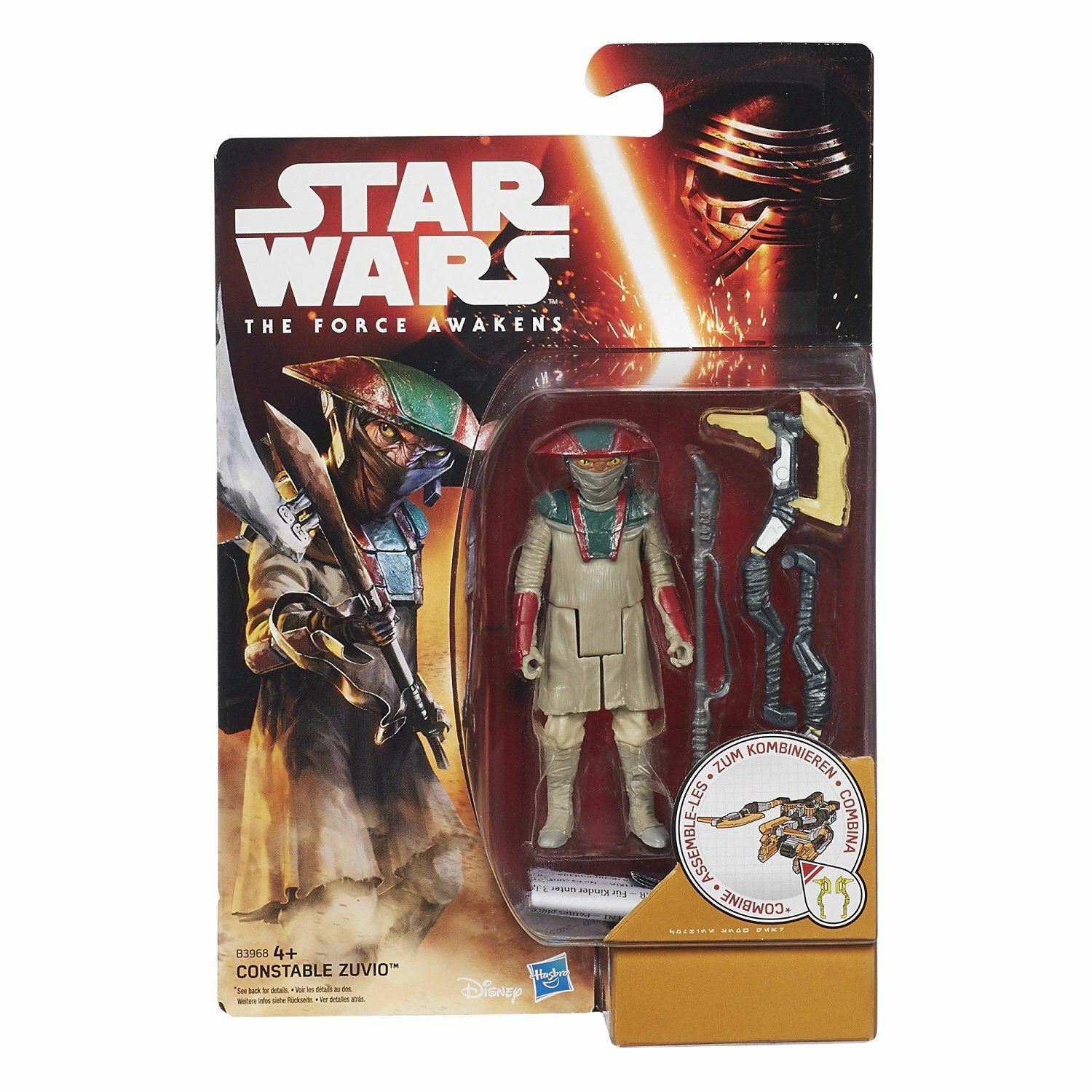 Nuovo Star Wars The Force Awakens 9.5cm Figura Deserto Missione Constable Zuvio