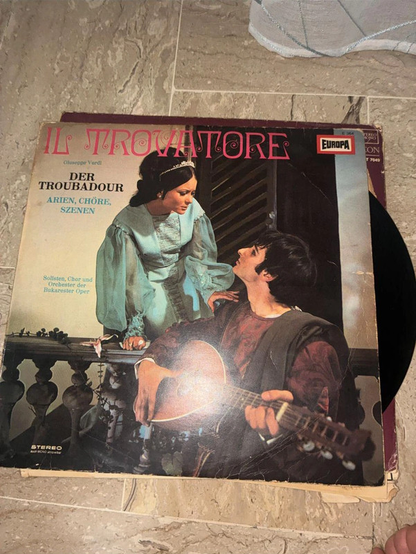 Vinile Vintage "Il trovatore" G.Verdi musica classica
