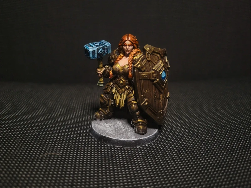 Guerrière géante du nord fantasy compatible War roleplay DND hammer