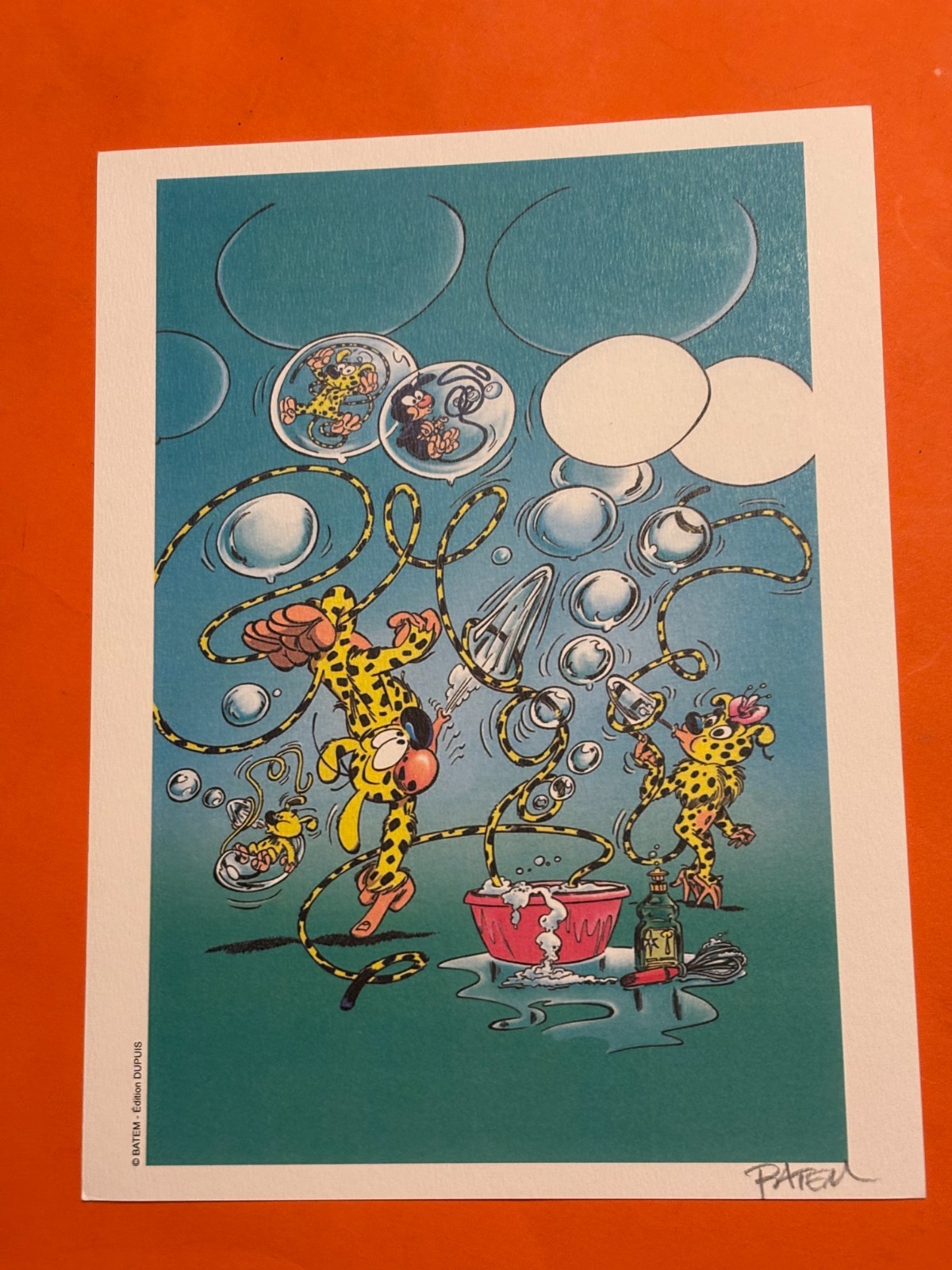BATEM EX LIBRIS SIGNE LE MARSUPILAMI  19 X 25 TONNERRE DE BULLES NEUF