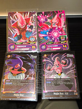 Lotto 4 carte Bandai Dragon Ball Super Foil Holo Majin Buu/Kid FB04-119-094