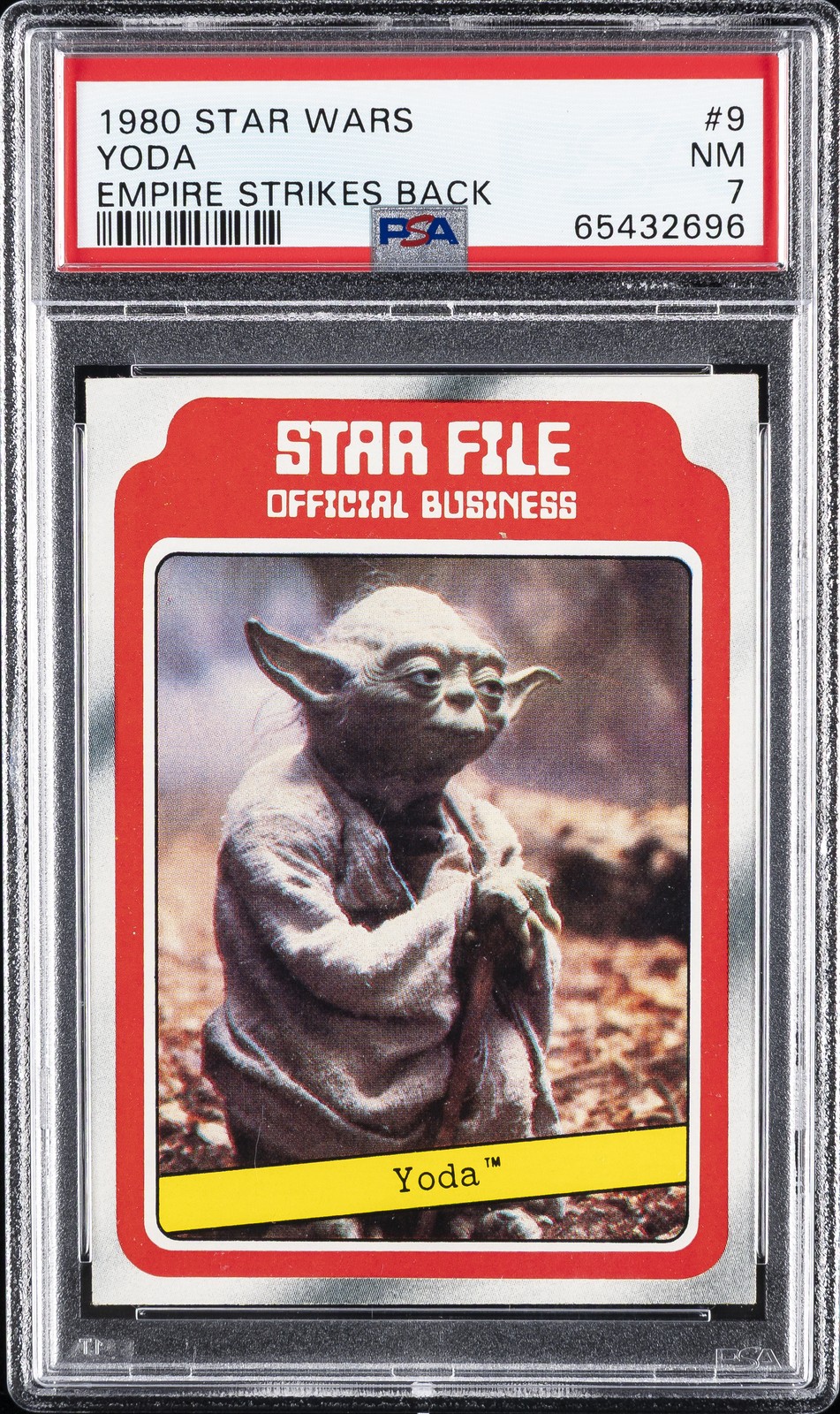 1980 STAR WARS IMPERO COLPISCE ANCORA #9 YODA PSA 7