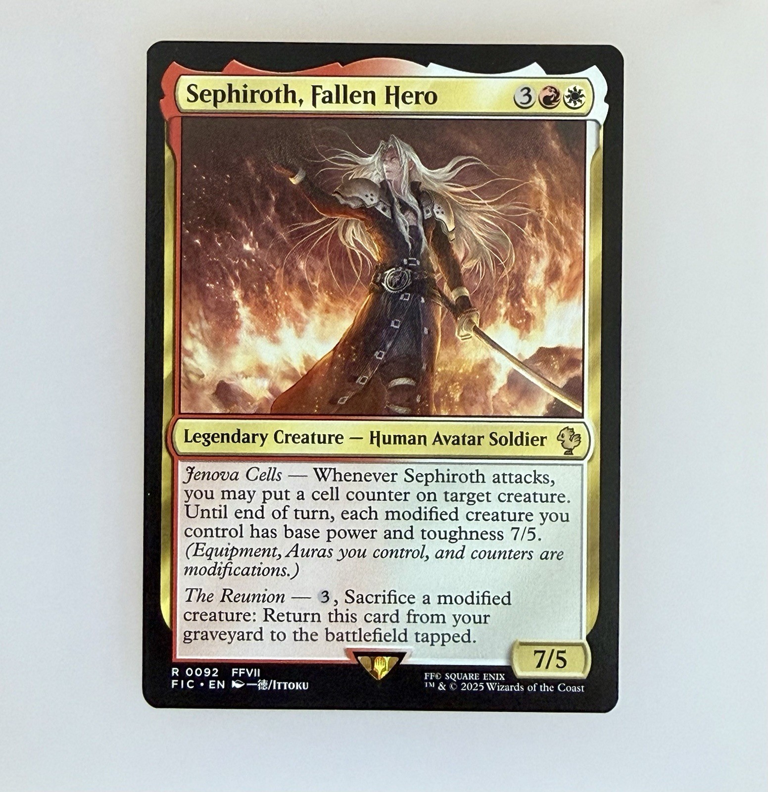 Magic the Gathering: Sephiroth, Fallen Hero Commander: Final Fantasy Reg NM