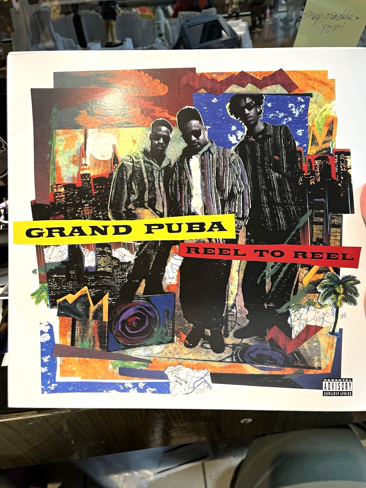 Grand Puba Reel to Reel Tommy Boy 1992 2LP Blue/Yellow Vinyl 12" 33RPM