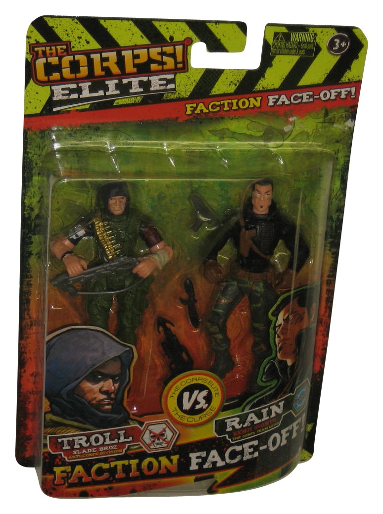 The Corpse Elite Faction Face-Off Troll vs Rain (2016) set di 2 figurine cordino