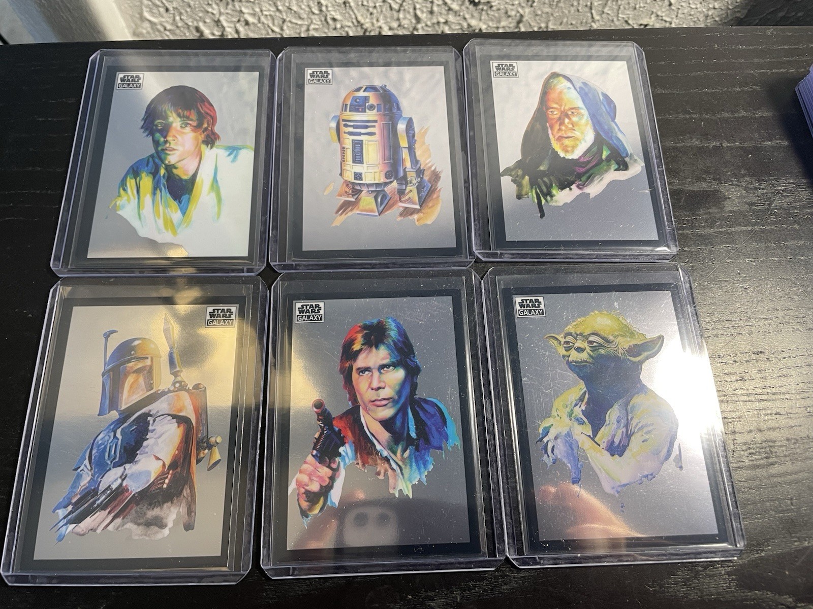 2022 Topps Chrome Star Wars Galaxy Lot of 6 Cards - Portraits Luke Han R2-D2 