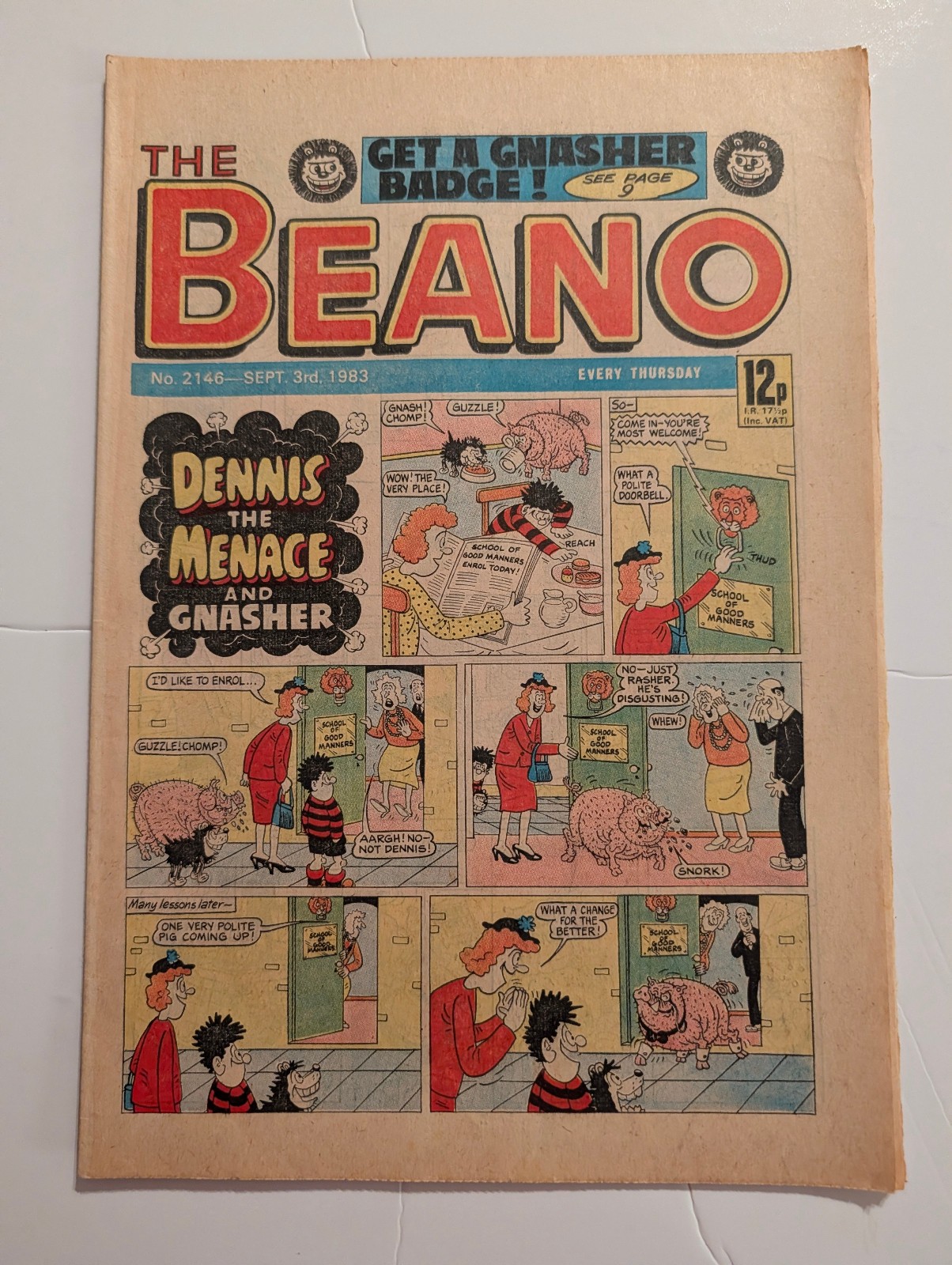 Beano Comic No 2146, September 3rd 1983.