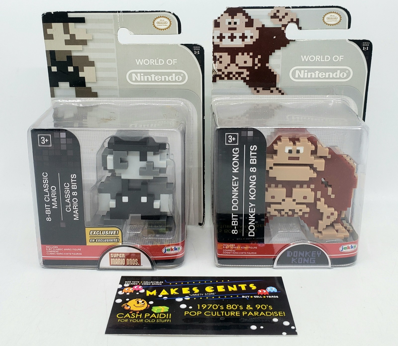 World Of Nintendo Bros 8-Bit Mario & Donkey Kong - Jakks Pacific - NUOVO DI ZECCA