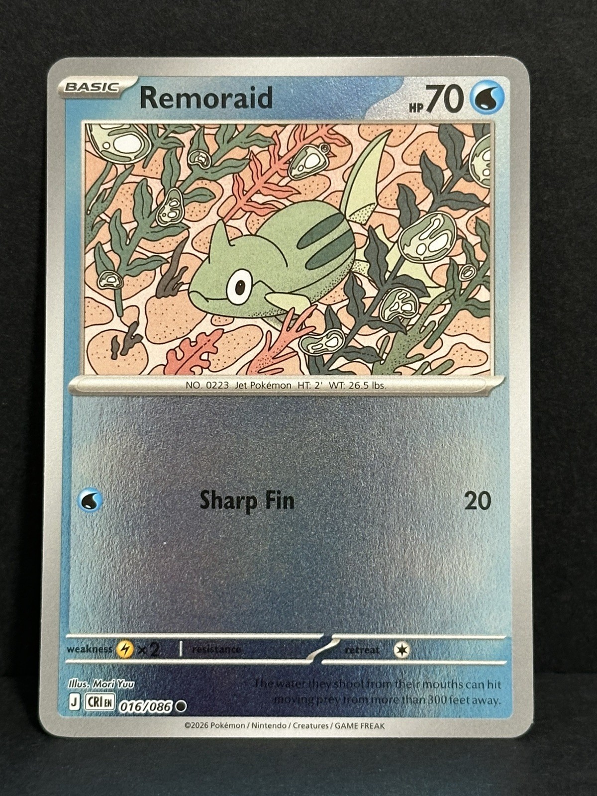 Carte Pokemon Remoraid 016/086 Me04: Chaos Rising Reverse Holo TCG