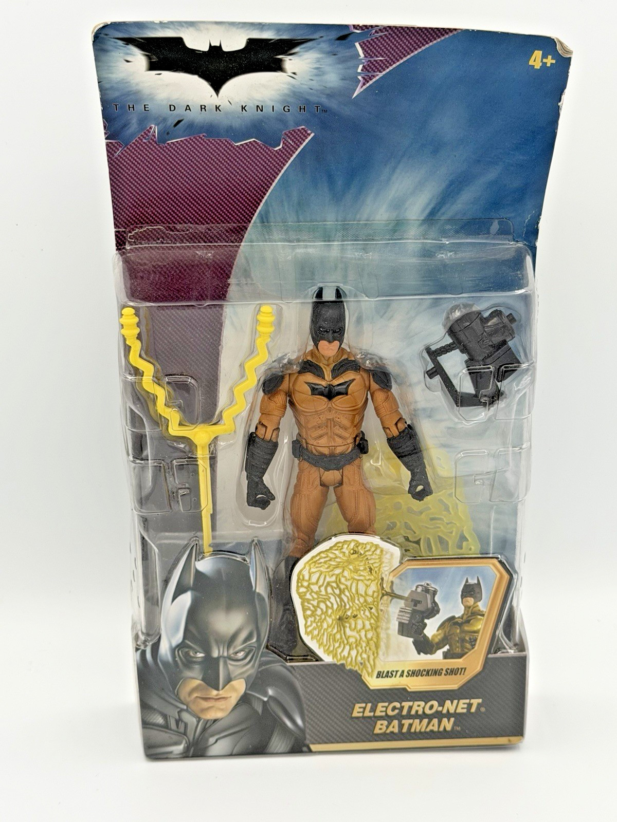 Mattel Il Cavaliere Oscuro Electro-Net Batman M5049 2008 NUOVO Confezione Usura