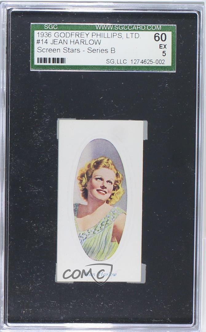 1936 Godfrey Phillips Screen Stars Embossed Jean Harlow #14 SGC 60 m5x