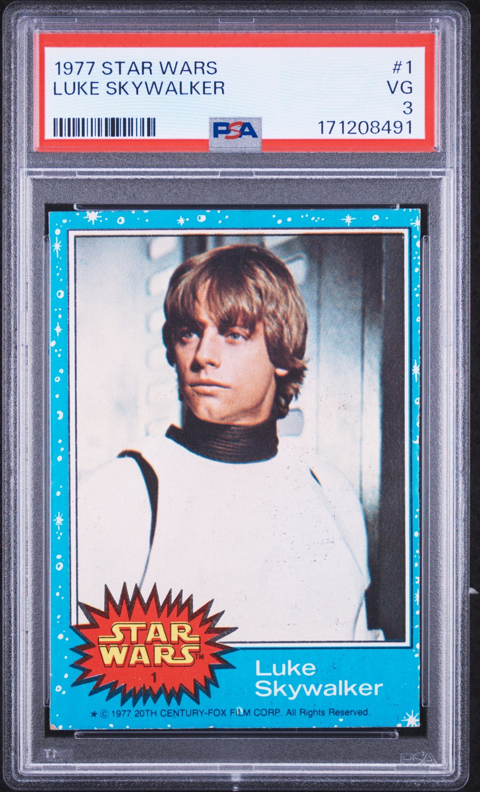 1977 STAR WARS #1 LUKE SKYWALKER PSA 3