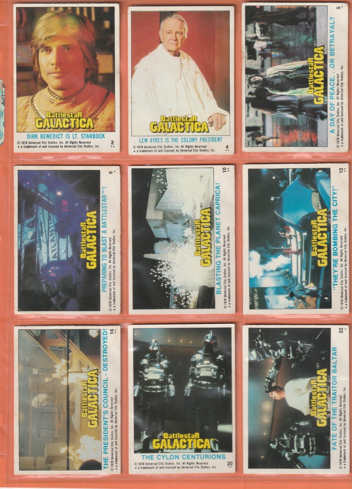 BATTLESTAR  GALACTICA  50/132 CARDS - TOPPS  1978