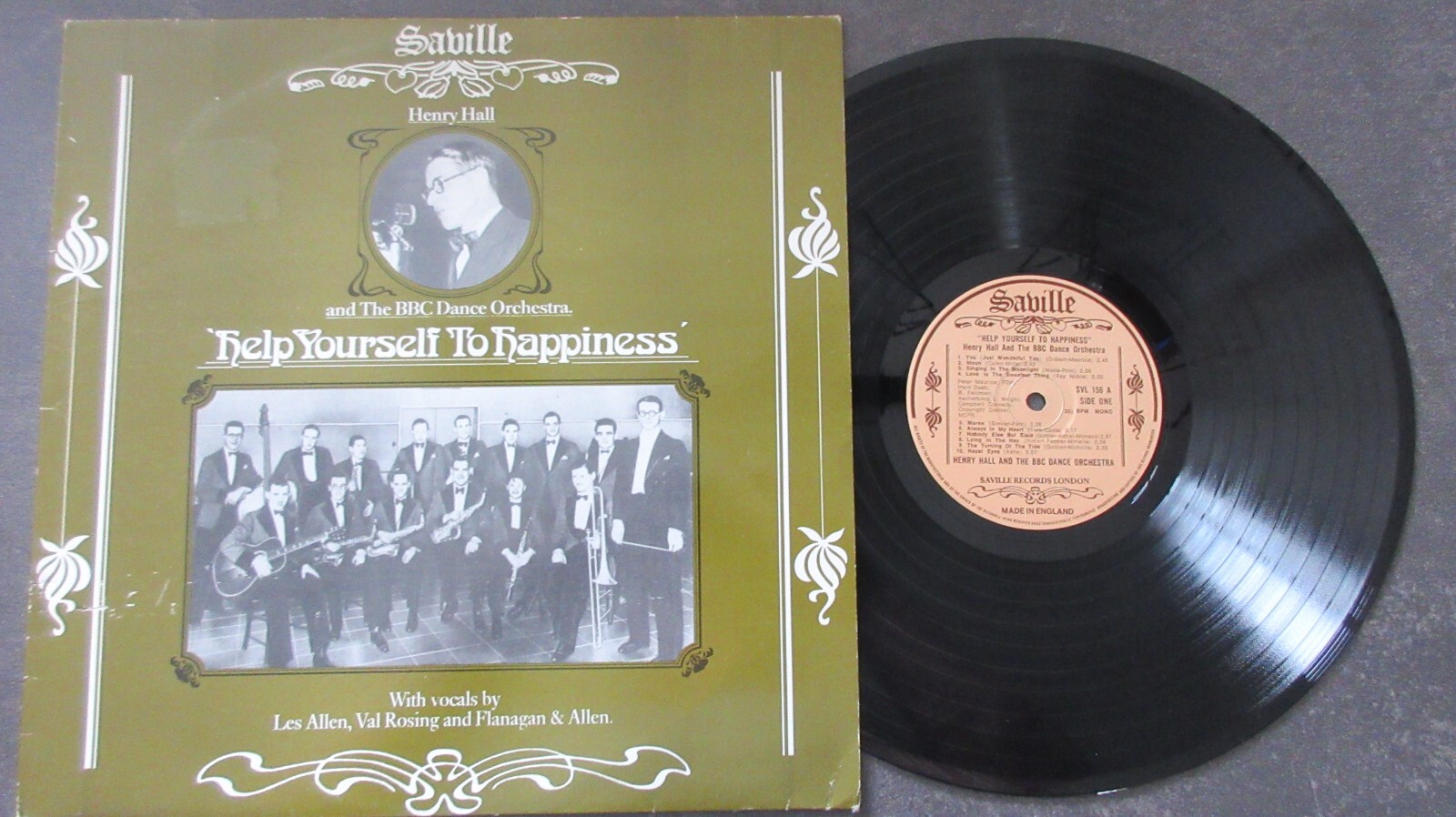 Henry Hall Help Yourself to Happiness LP **VG+/UNPLAYED**