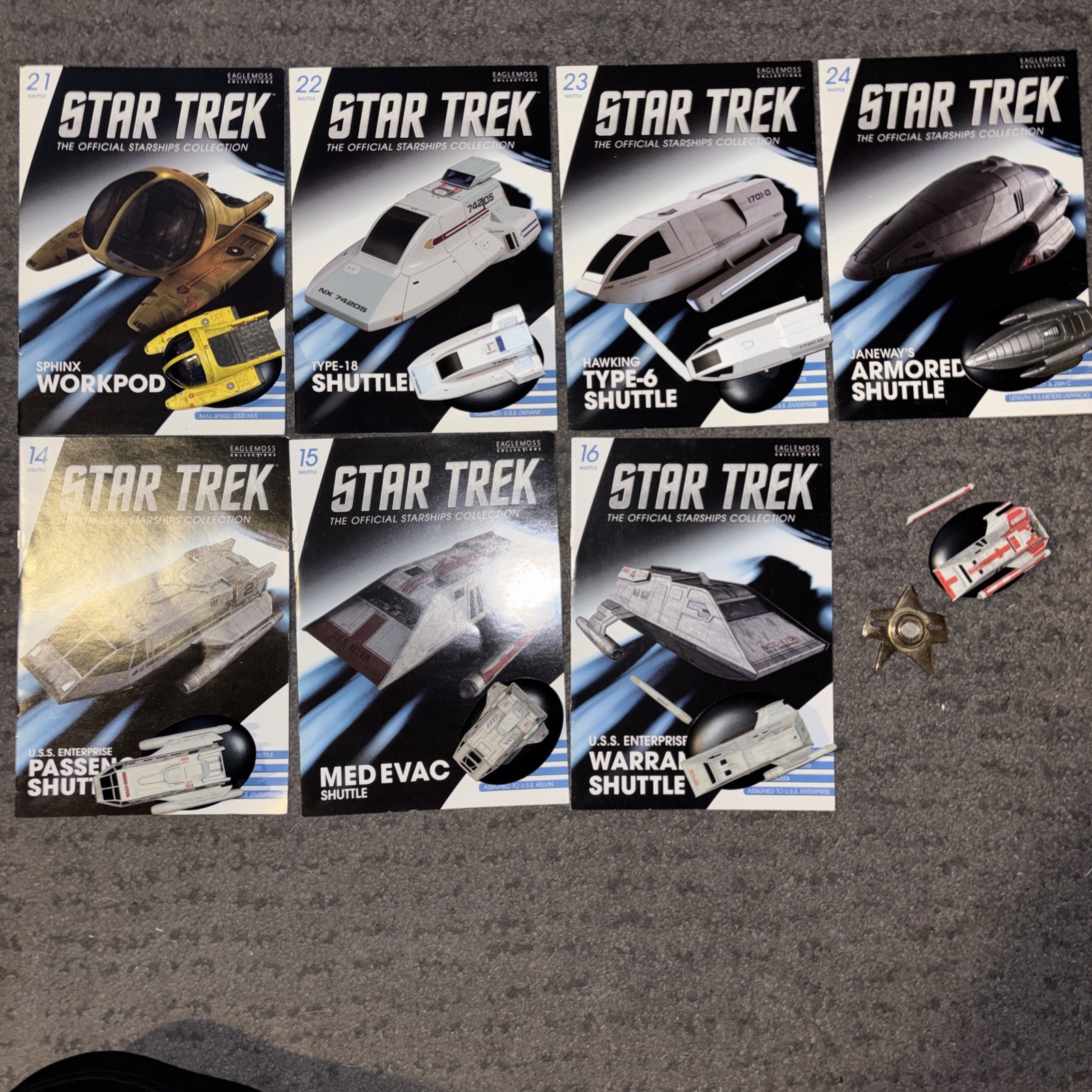 Eaglemoss Star Trek astronavi ufficiali 8 navi 7 libretti 