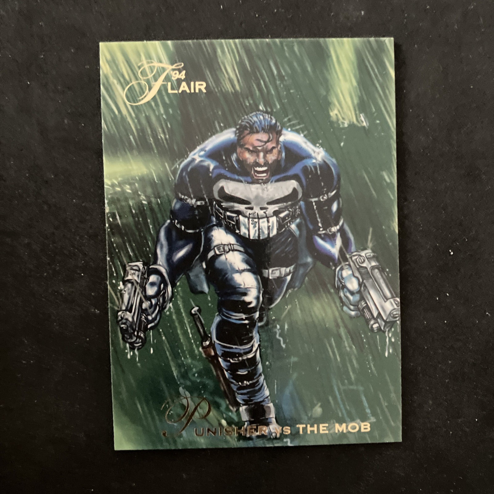 1994 Flair Marvel Universe Trading Card #87 Punisher vs The Mob 