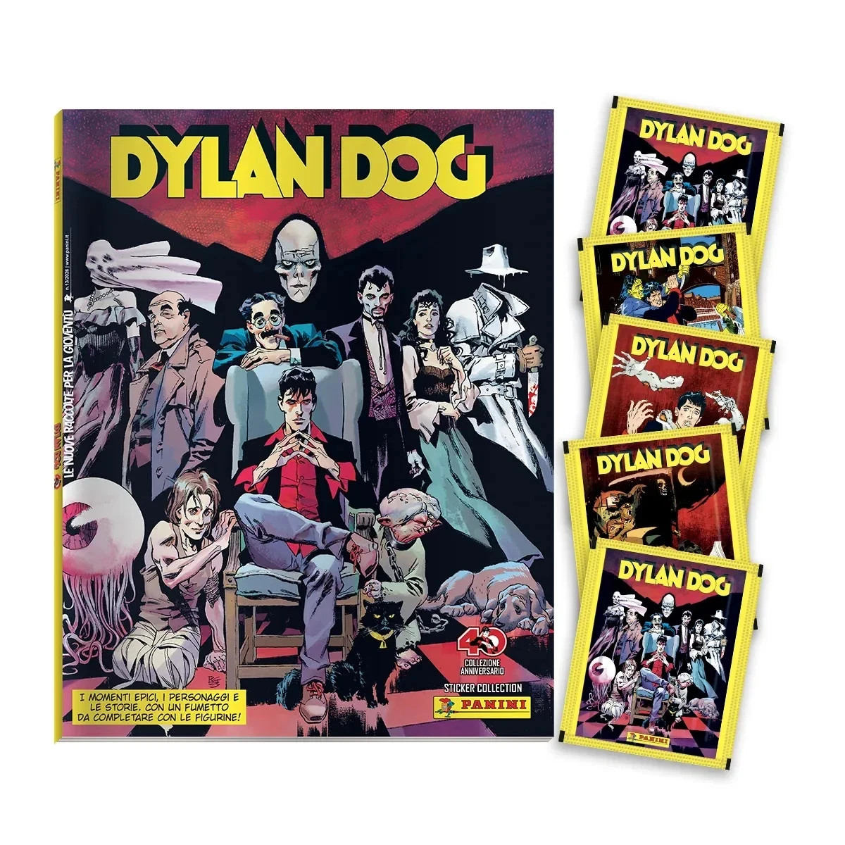 DYLAN DOG MEGA STARTER PACK ALBUM + 5 BUSTINE PANINI NUOVO SIGILLATO