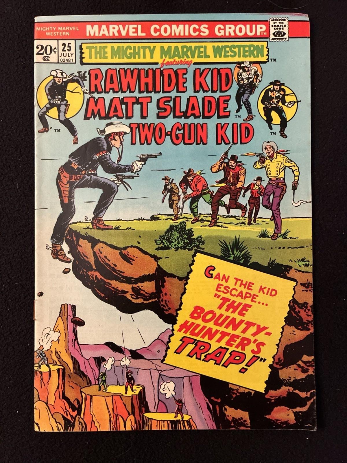 THE MIGHTY MARVEL WESTERN 25 4.5 1973 WATER STAIN BACK M15S