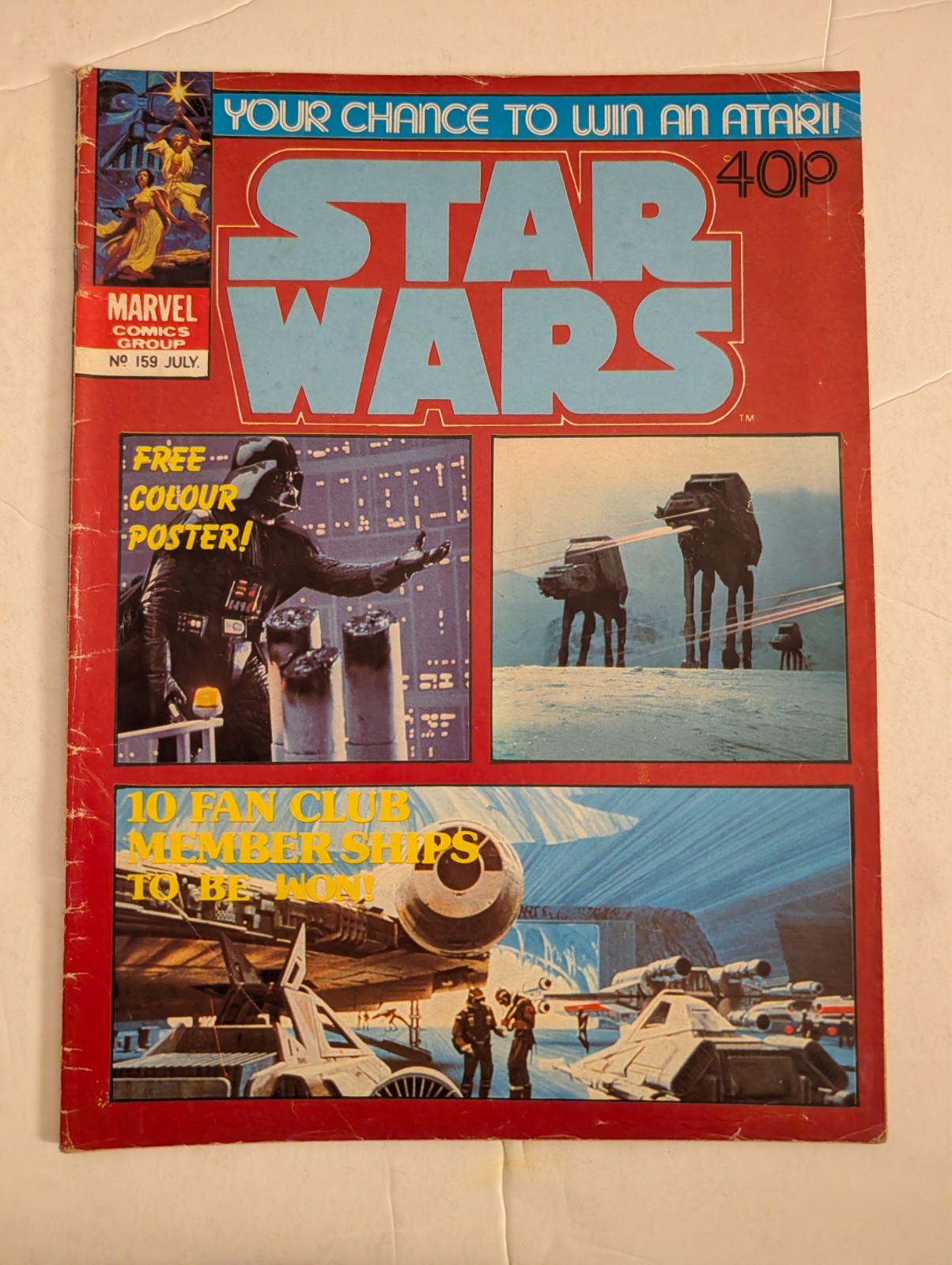 Star Wars Monthly #159, July 1982, Marvel UK. Incomplete, Missing Pin-Up.