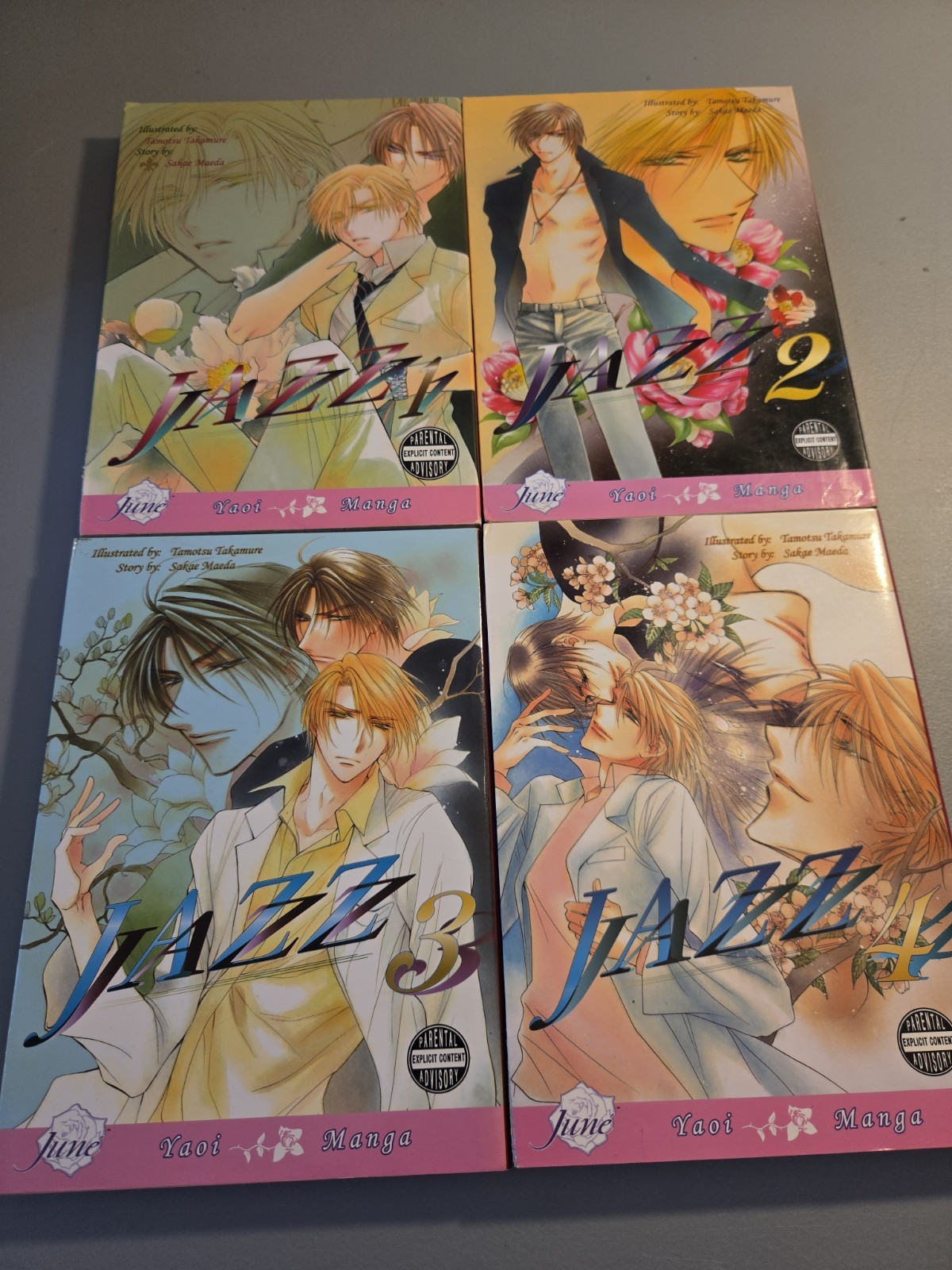 YAOI Jazz Volume 1-4 Manga Graphic Novel Libri Inglese