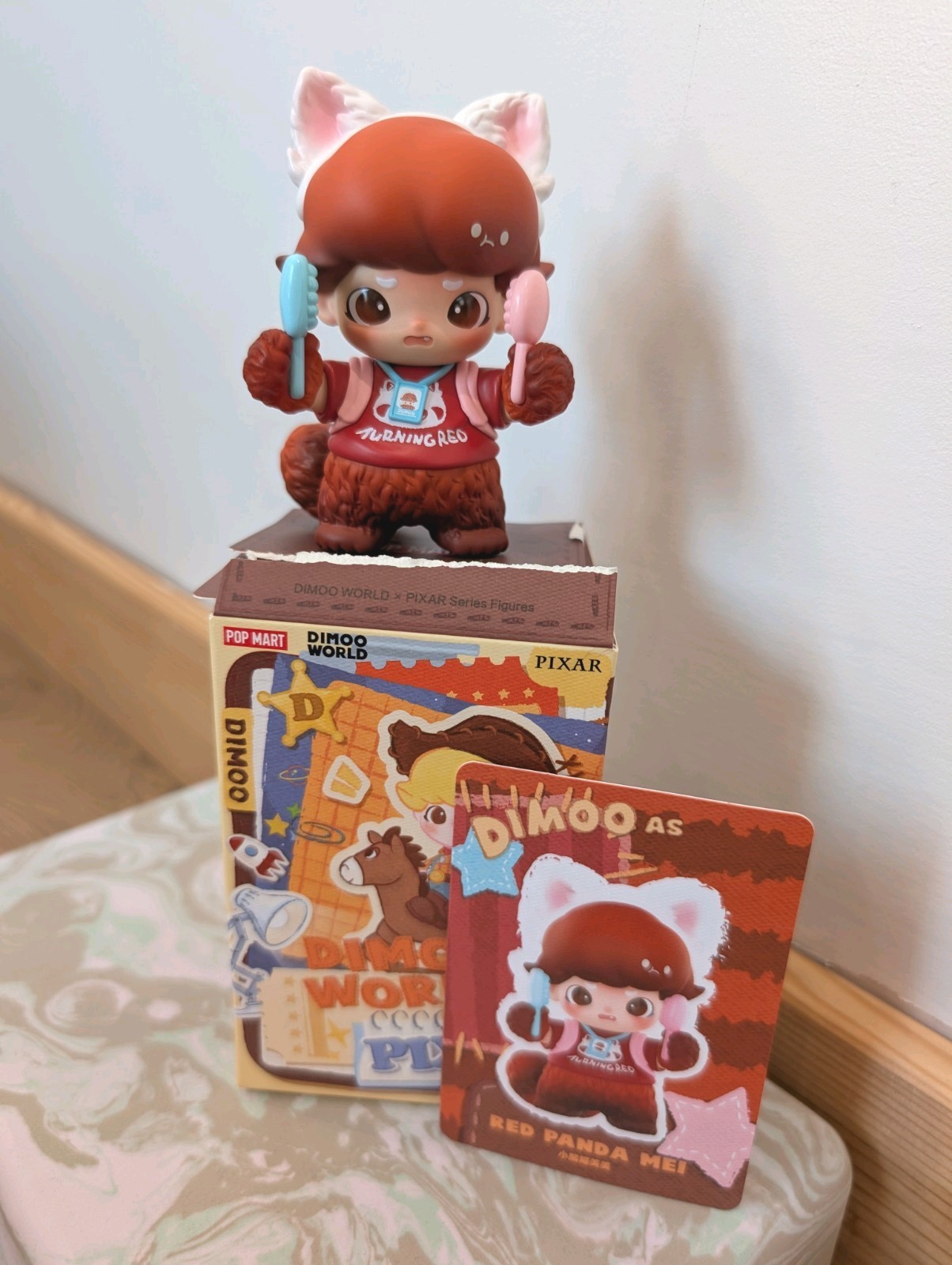 Pop Mart Dimoo World X Pixar Disney Series Blind Box Figure Red Panda Mei