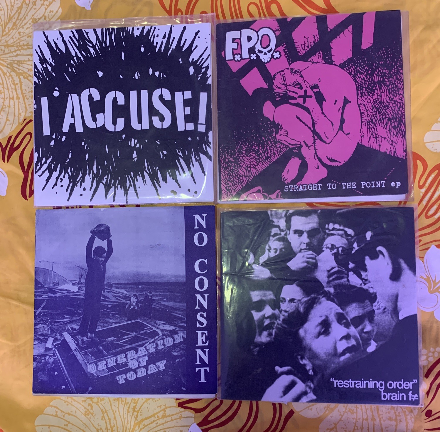 Punk Lot 45 Singles 9 No Consent Freeze Caustic Forlorn Syringe Ends Meet FPO +