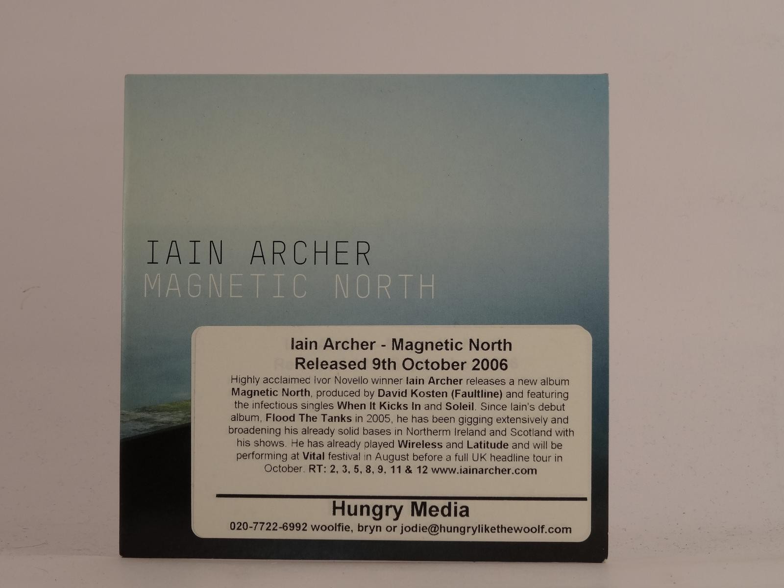 IAIN ARCHER MAGNETIC NORTH (479) 7 Track Promo CD Album including Card Sleeve PI
