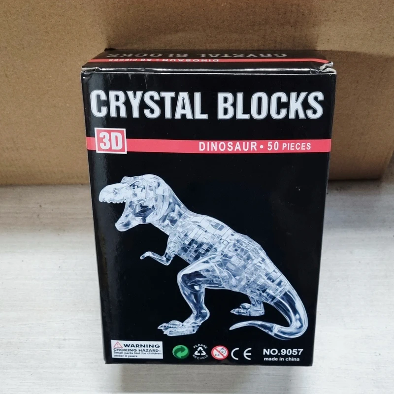 Tiranosaurio Rex. T-Rex Crystal Blocks Dinosaur.