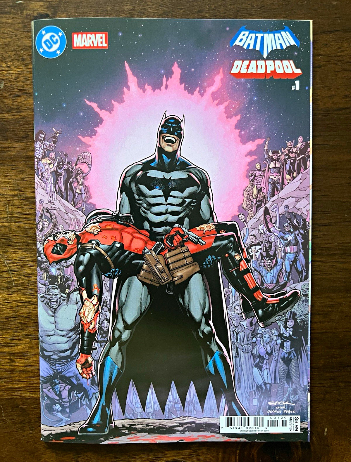 Batman/Deadpool #1 Variante Copertina Marvel Comics Batman Deadpool Robin Nuovo con etichette+