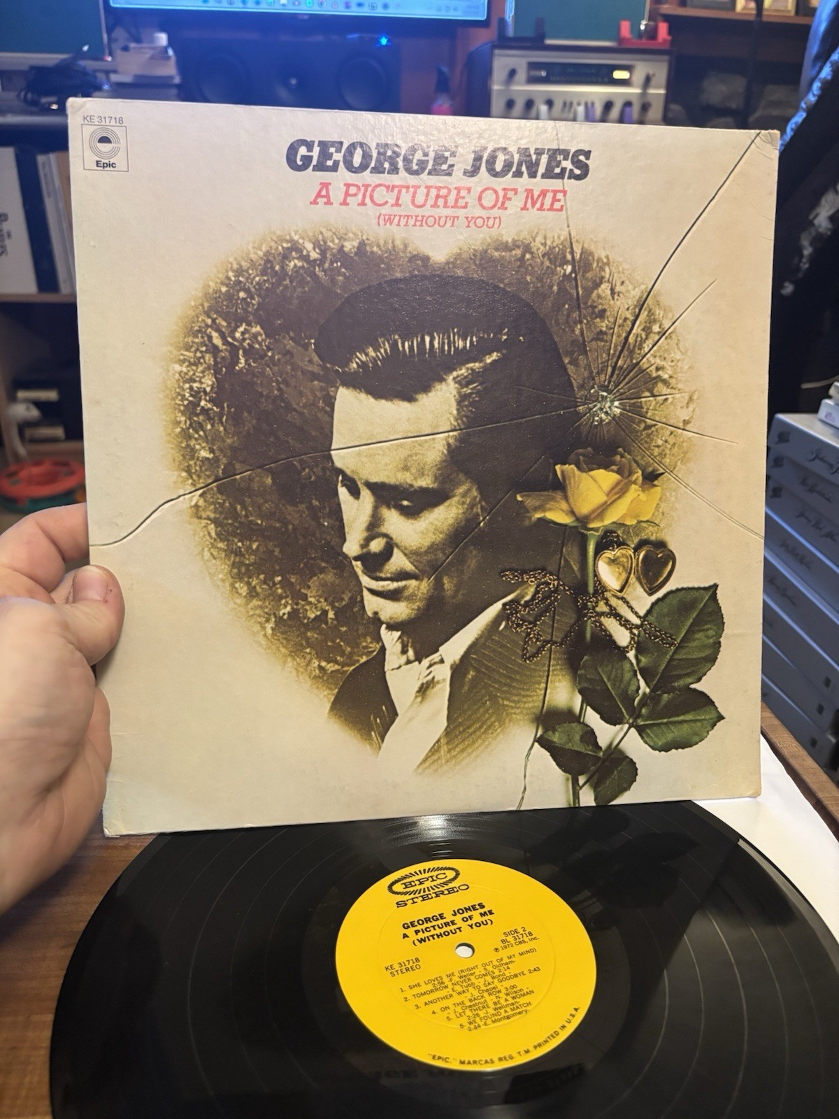 George Jones A Picture Of Me Without You Original Yellow Label ￼