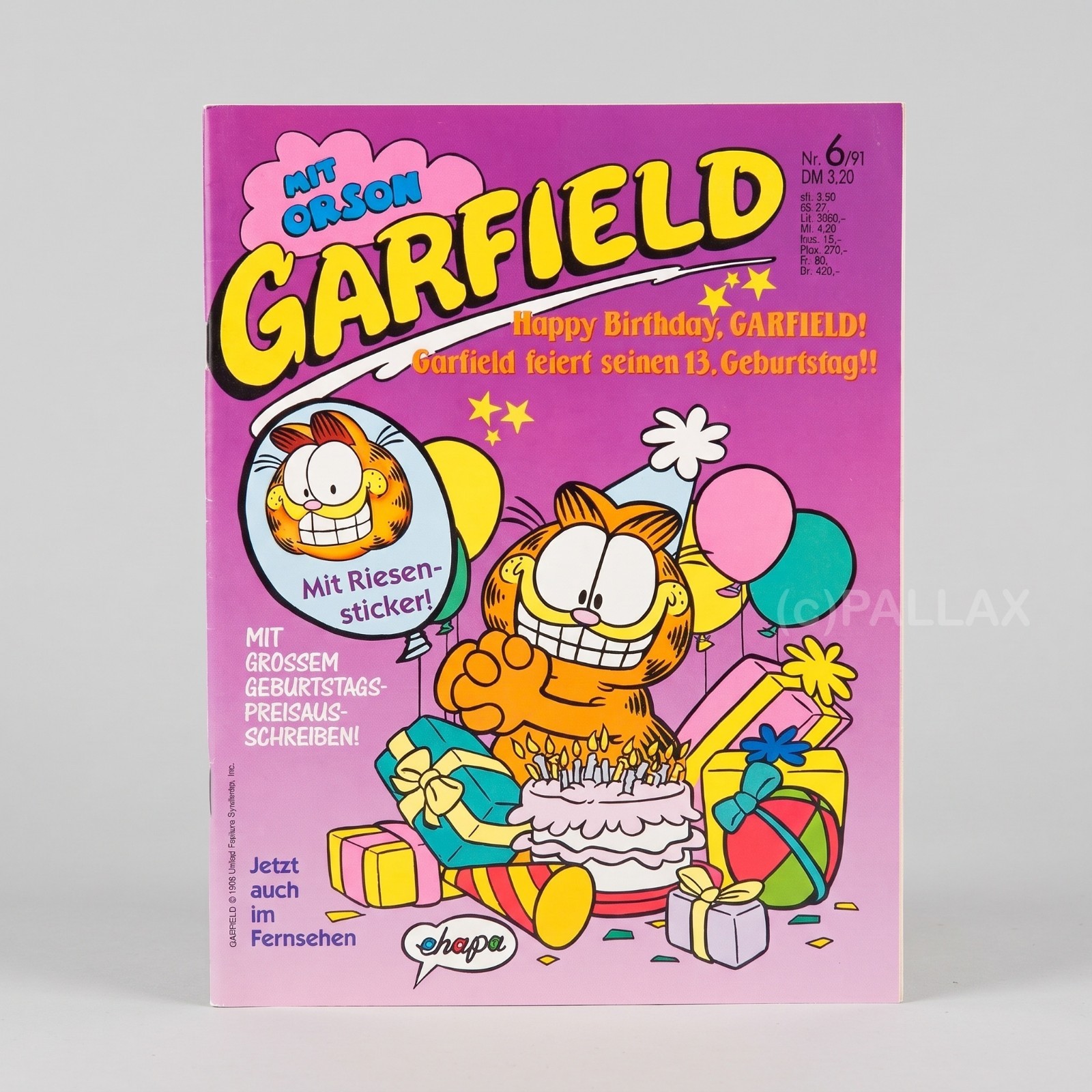 FUMETTO GARFIELD N. 6/91 CON POSTER / EHAPA 1991
