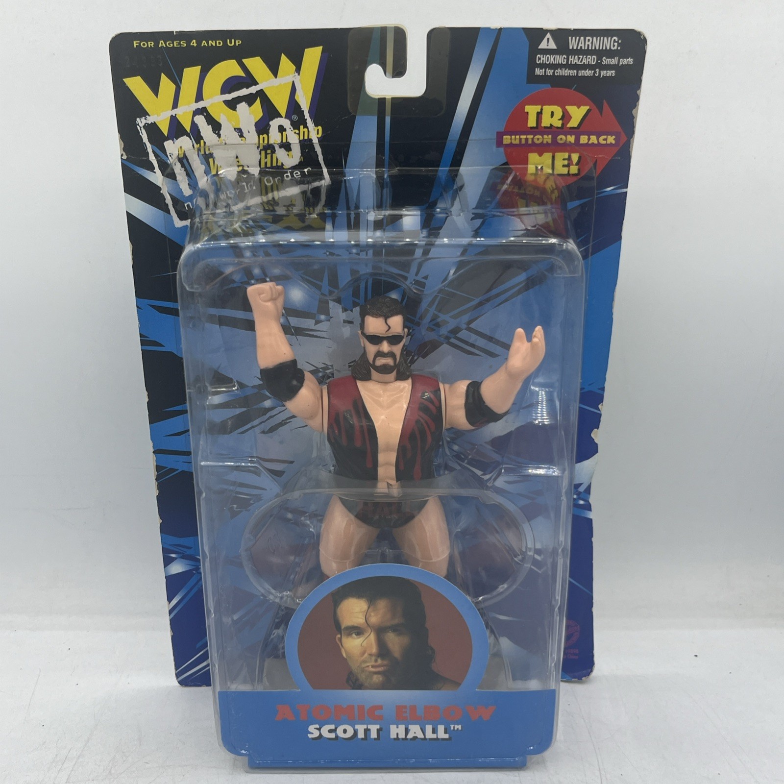 SEALED WCW NWO ATOMIC ELBOW SCOTT HALL ACTION FIGURE SEALED  1998