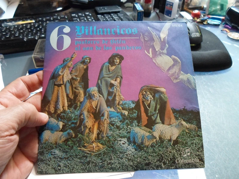 Disco vinilo single de villancicos