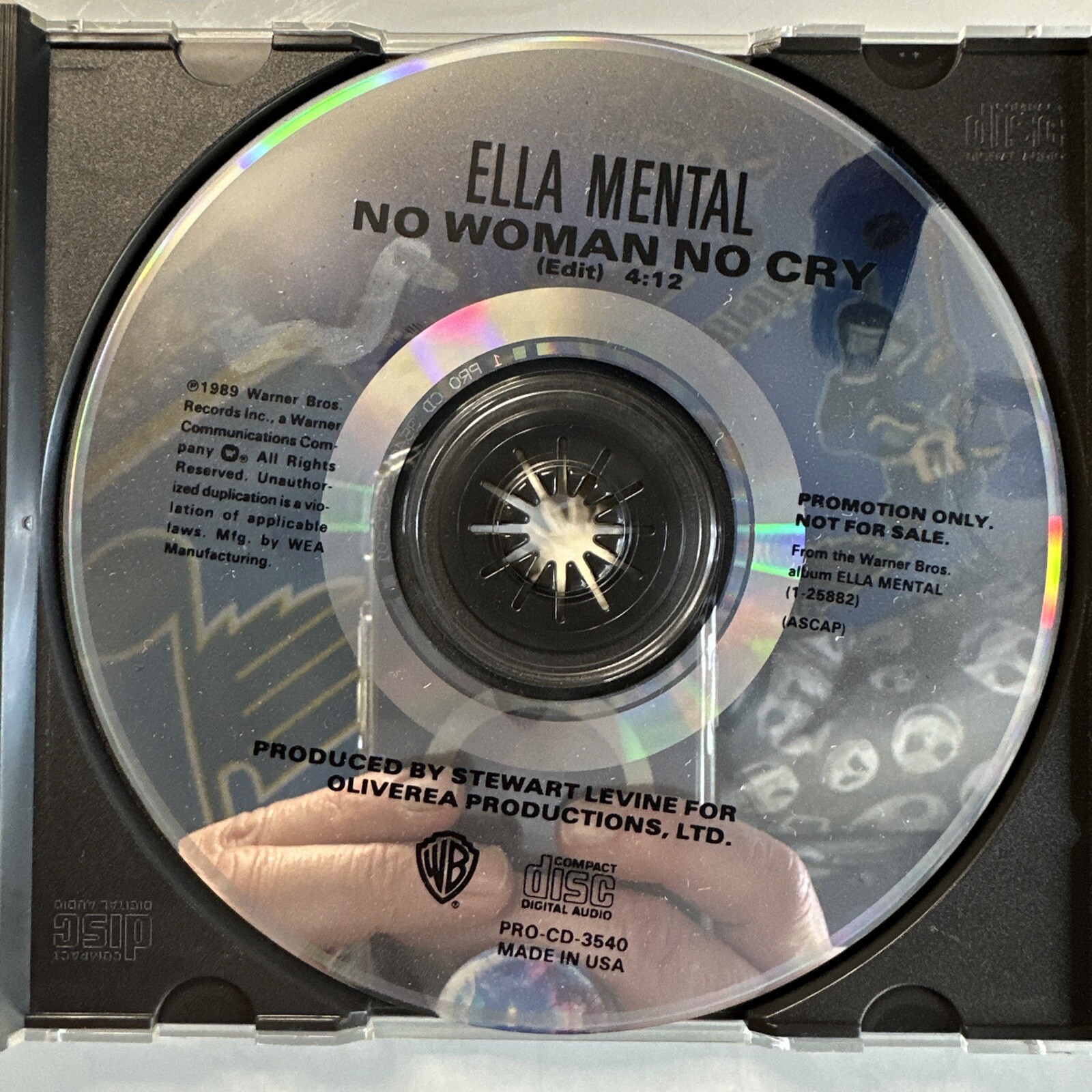 Ella Mental No Woman No Cry CD Promo Single