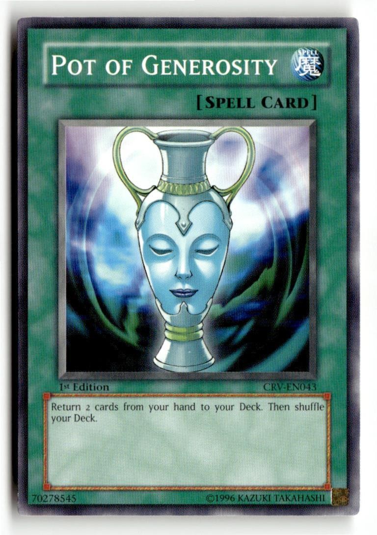 Yu-Gi-Oh! Vaso della Generosità CRV-EN043 Comune 1° Edizione Inglese