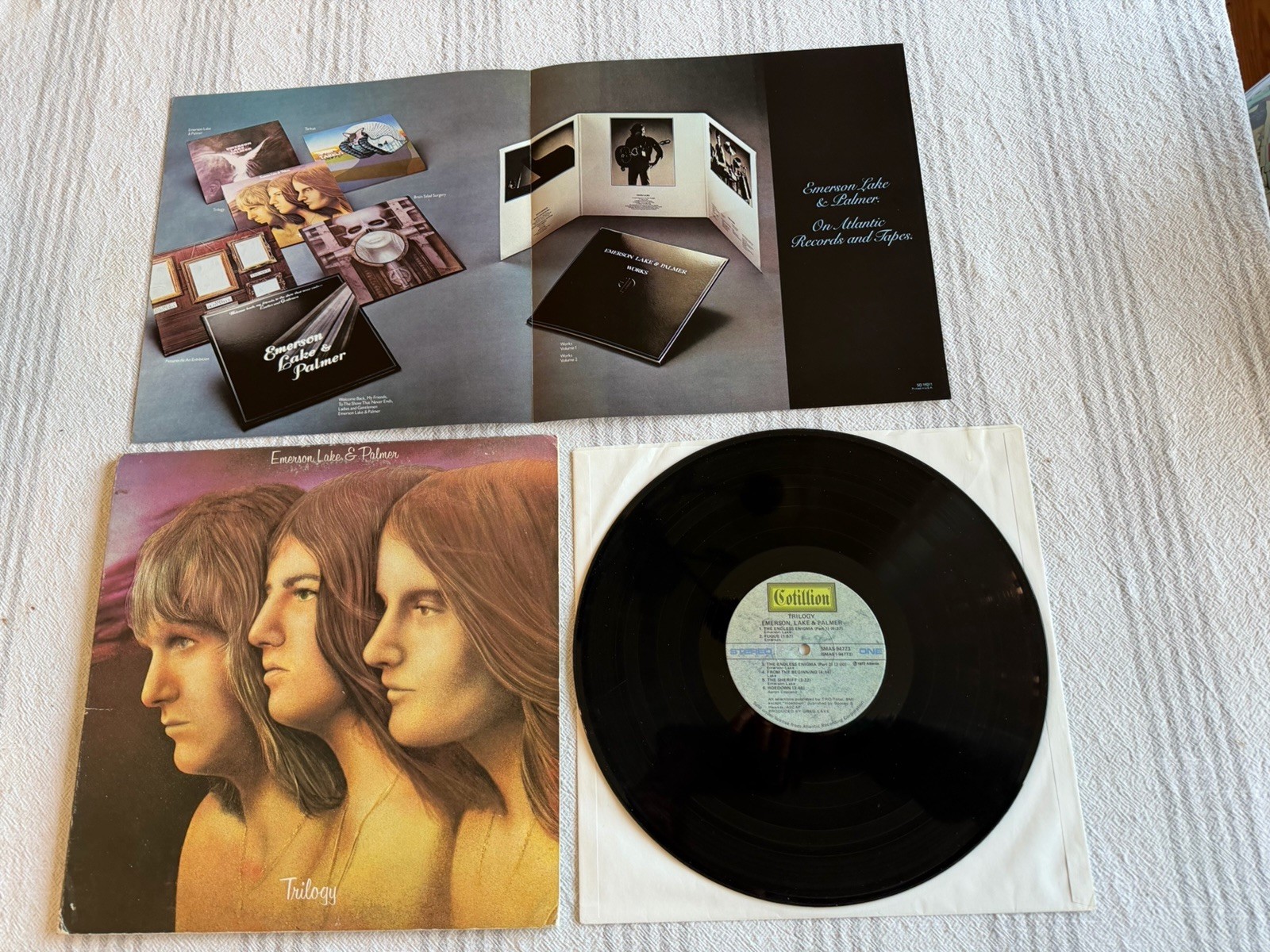 Emerson Lake And Palmer, Trilogy, 1972 1st Cotillion, SD-9903 NM- Insert Poster