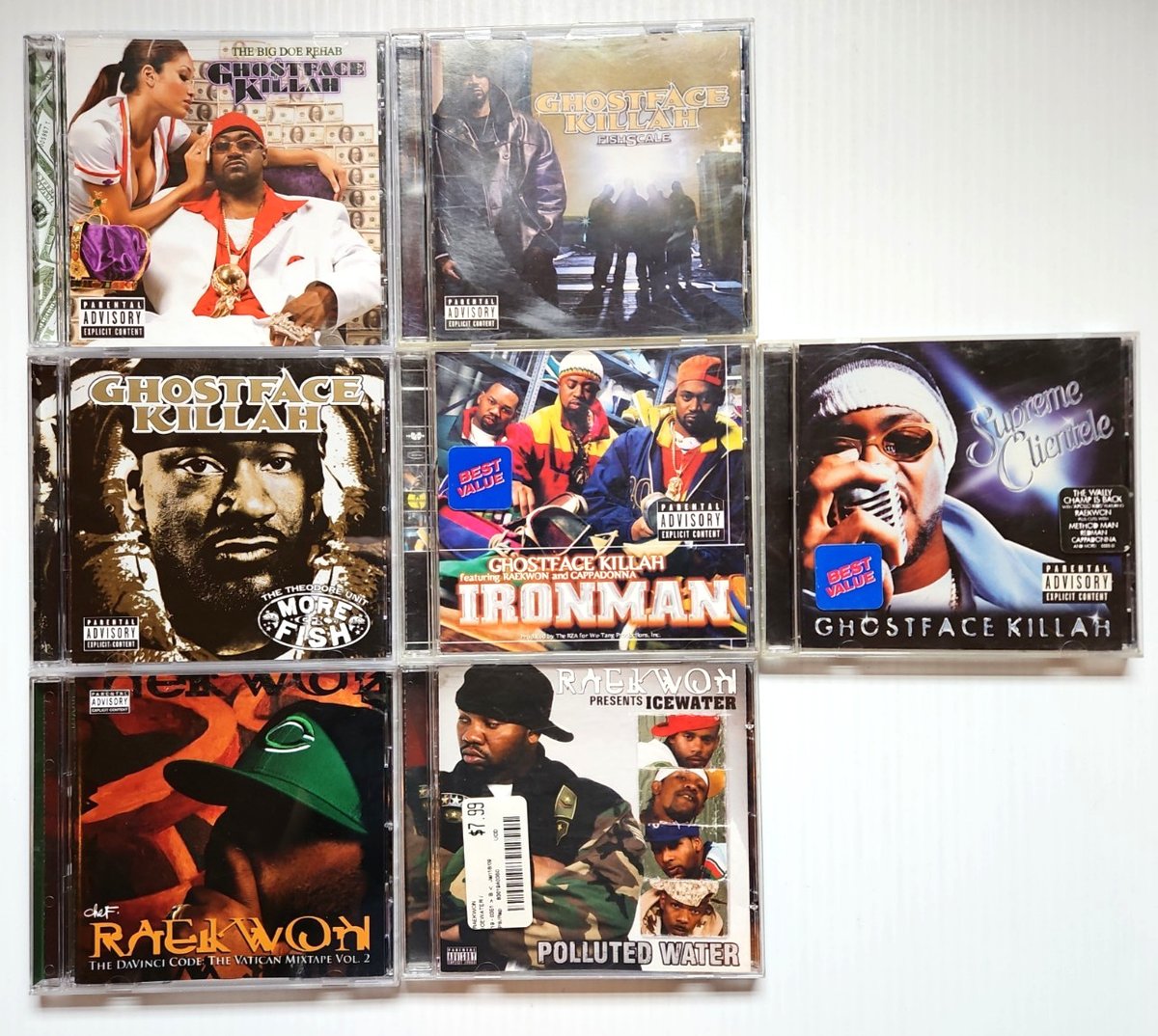 Ghostface Killah & Raekwon 7 CD Lot Ironman Supreme Clientele Fishscale Wu-Tang