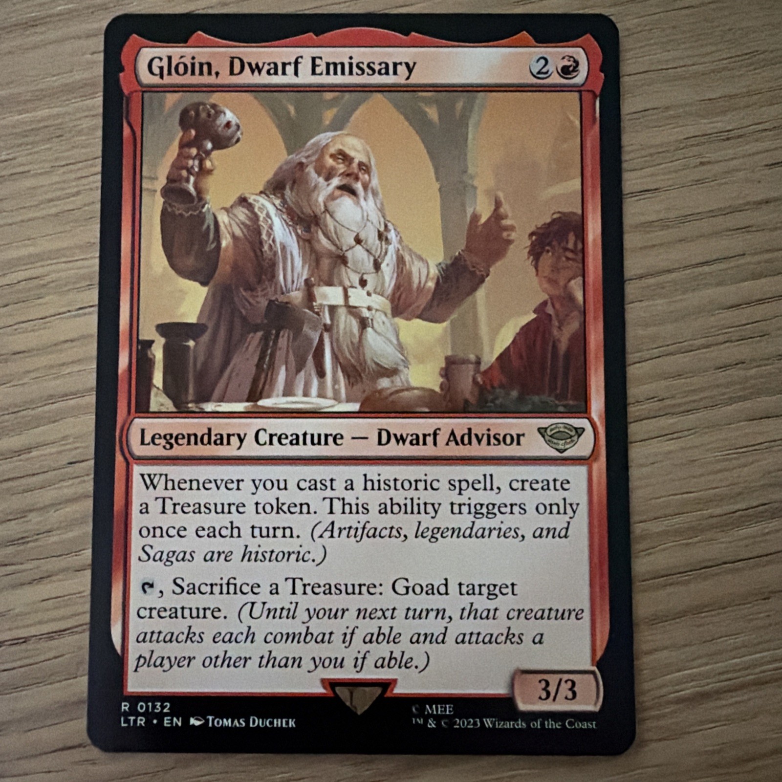 MTG Glóin, Dwarf Emissary LTR #132 R NM Gloin Lord of the Rings Middle Earth