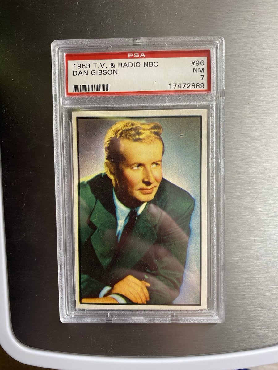 1953 BOWMAN BGHL TV & RADIO NBC: DAN GIBSON #96 PSA NM 7 #17472689