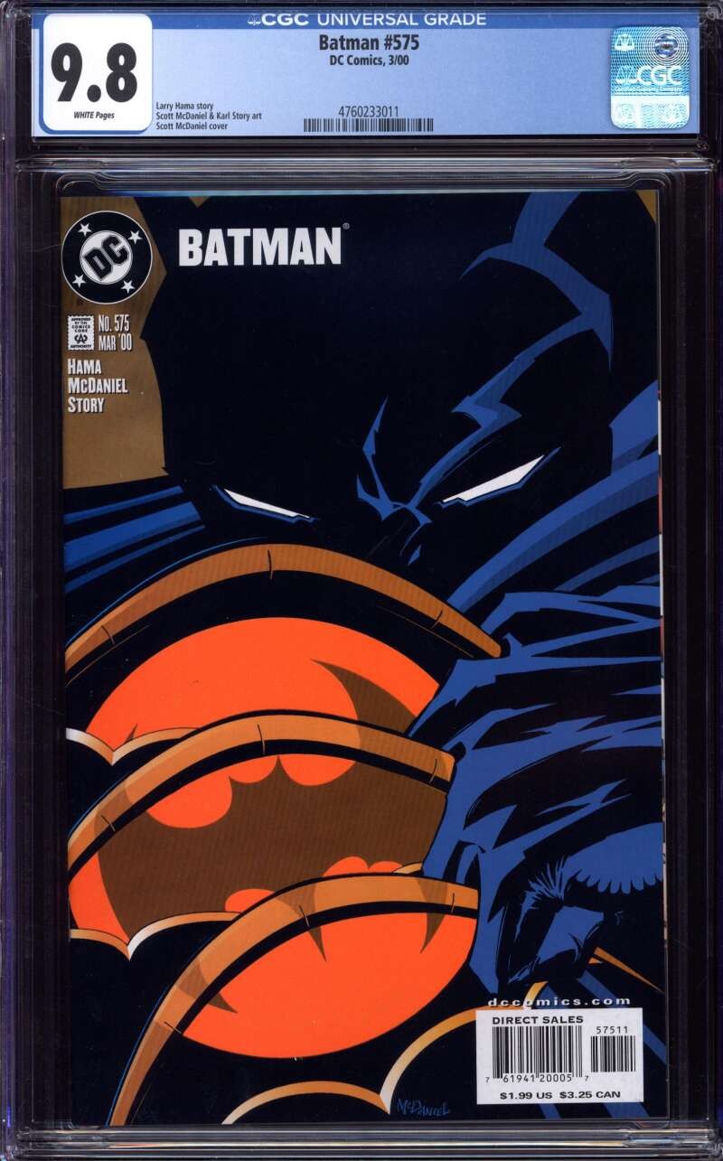 BATMAN #575 CGC 9.8 WHITE PAGES // DC COMICS 2000