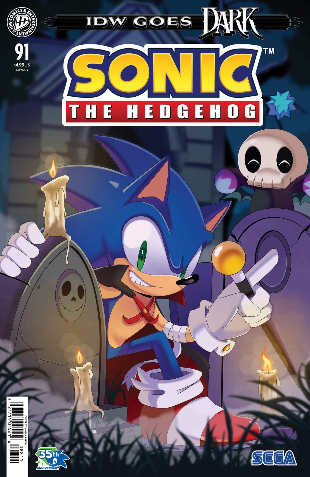 Sonic the Hedgehog #91 Variant E (variante Kareh IDW Goes Dark) (VF/NM)