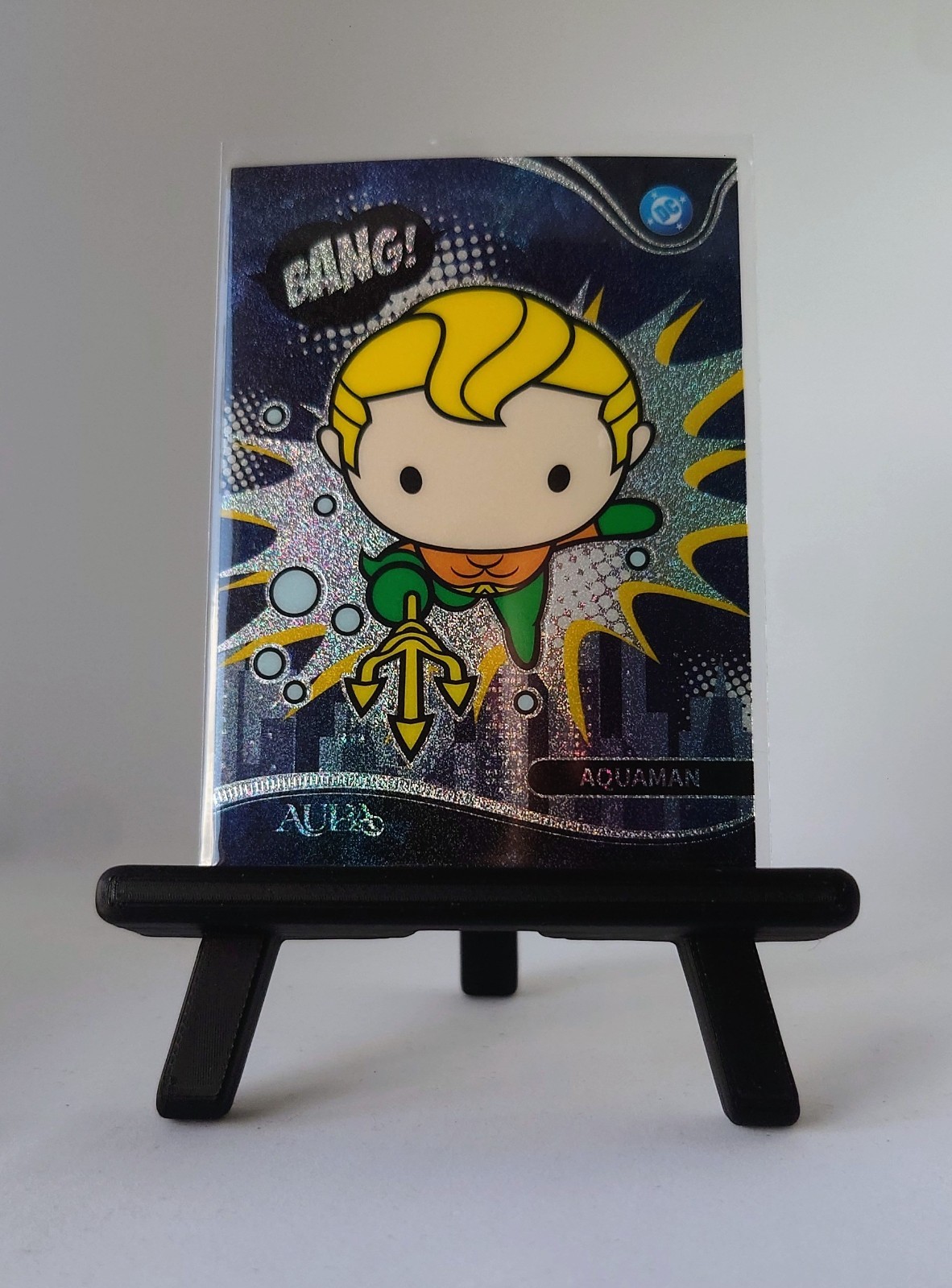Kakawow DC Aura 2025 - Aqua Man Chibi Parallel Card