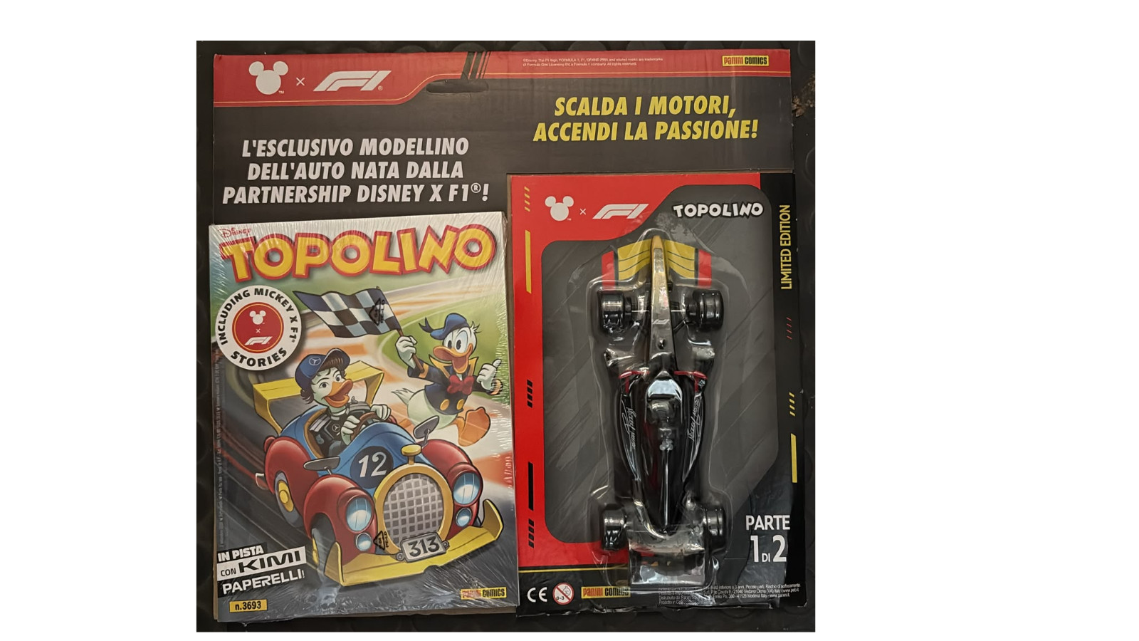 TOPOLINO 3693 F1 PRIMA PARTE MODELLINO Disney x f1 - Edizione limitata
